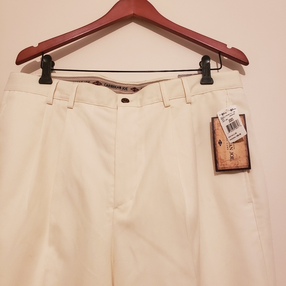 Caribbean Joe NWT Mens Pants 34/30 Cuffed - Picture 3 of 5